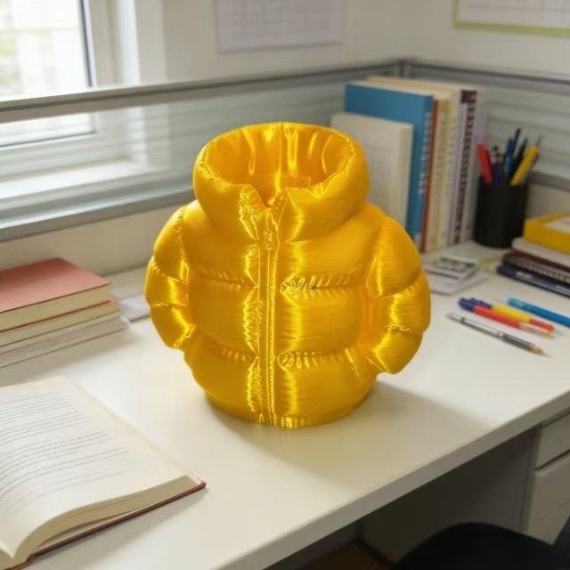 Nový 3D tlačený stojan na pero vo forme kabáta, minimalistický stolný organizér, kozmetická úložná krabička, darček k narodeninám