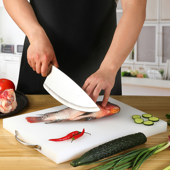Baloube štvorcová doska na krájanie s držadlami, PE plast, potravinárskej kvality, protišmyková, ľahko čistiaca, pre sushi a sashimi