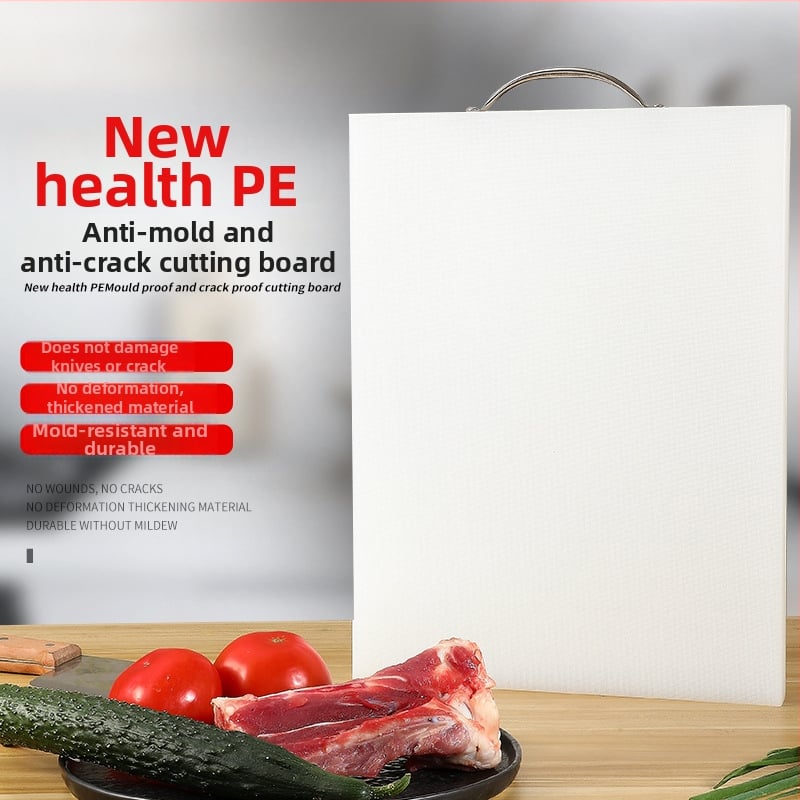 Baloube štvorcová doska na krájanie s držadlami, PE plast, potravinárskej kvality, protišmyková, ľahko čistiaca, pre sushi a sashimi