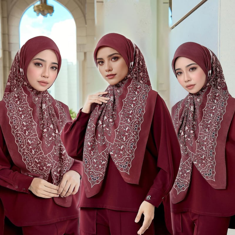 TE36-067 Bali vlakno kvadratni šal s uzorkom od Tencel-pamuka, voile tkanina, 110×110 cm, za omatanje ili šal oko glave, ljetni stil