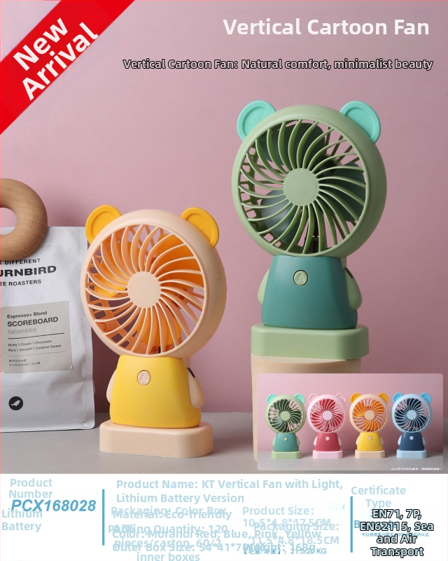 Mini ručný ventilátor s USB nabíjaním, vstavaná batéria, 4 lopatky, tichý a kompaktný