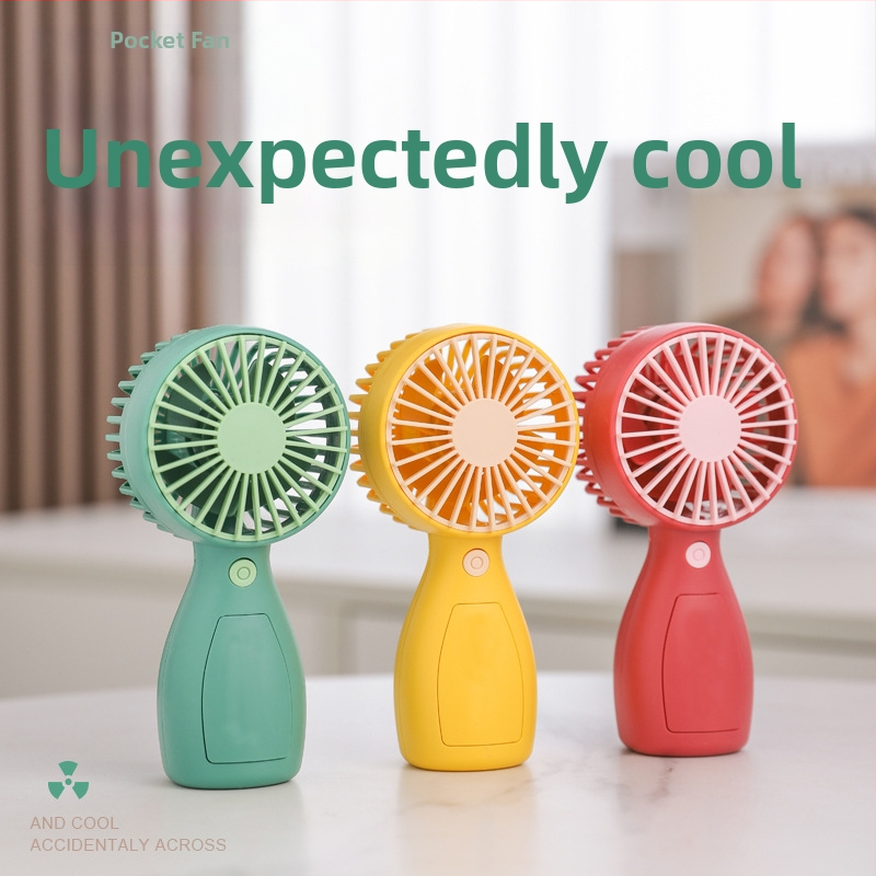 Mini ručný ventilátor s USB nabíjaním, vstavaná batéria, 4 lopatky, tichý a kompaktný