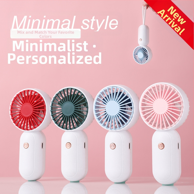 Mini ručný ventilátor s USB nabíjaním, vstavaná batéria, 4 lopatky, tichý a kompaktný
