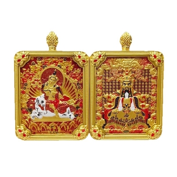 Tibetanski thangka privezak s pet bogova i osam zaštitnika, ručno oslikana ogrlica