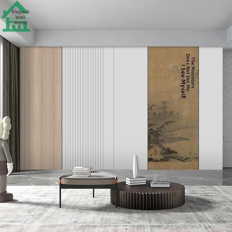 Orange Art Mural – Klasická zen estetika pre čajový salón, dekoratívny stenový mural