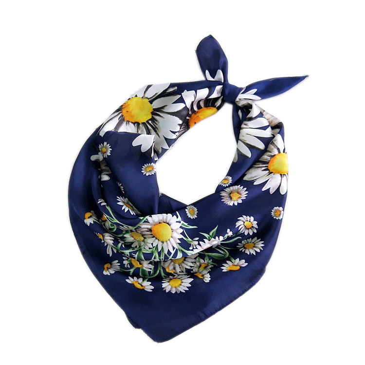 Kvadratni šal s motivom krajolisa, 70 cm, poliester, korejski stil, ženski šal za glavu, modni dodatak