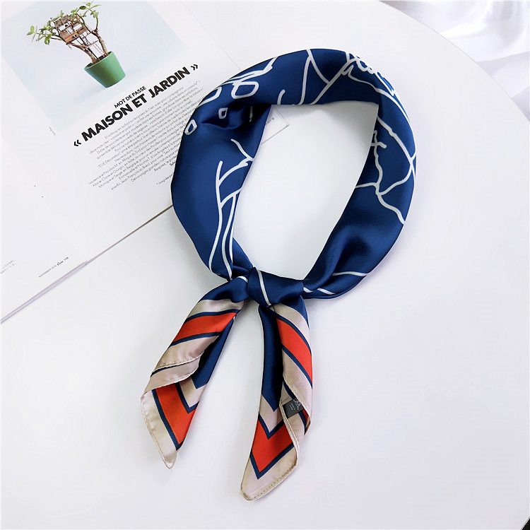 Kvadratni šal s motivom krajolisa, 70 cm, poliester, korejski stil, ženski šal za glavu, modni dodatak