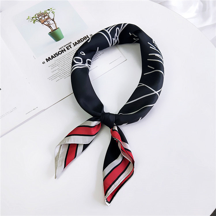 Kvadratni šal s motivom krajolisa, 70 cm, poliester, korejski stil, ženski šal za glavu, modni dodatak