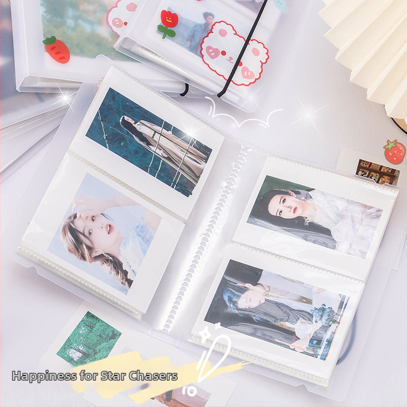 3-palcové fotoalbum s priehradkami na Polaroid fotky, zbierka fotografií, malé kartičky a pohľadnice, skladovací album viacerých veľkostí.