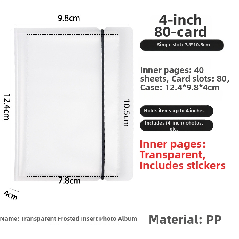 3-palcové fotoalbum s priehradkami na Polaroid fotky, zbierka fotografií, malé kartičky a pohľadnice, skladovací album viacerých veľkostí.