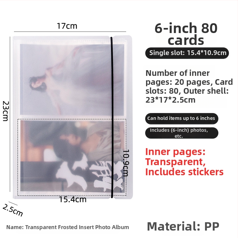 3-palcové fotoalbum s priehradkami na Polaroid fotky, zbierka fotografií, malé kartičky a pohľadnice, skladovací album viacerých veľkostí.