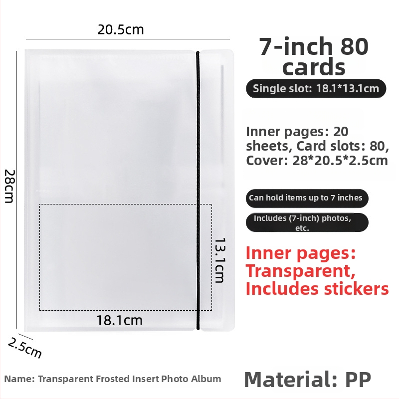 3-palcové fotoalbum s priehradkami na Polaroid fotky, zbierka fotografií, malé kartičky a pohľadnice, skladovací album viacerých veľkostí.