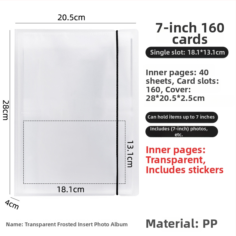 3-palcové fotoalbum s priehradkami na Polaroid fotky, zbierka fotografií, malé kartičky a pohľadnice, skladovací album viacerých veľkostí.
