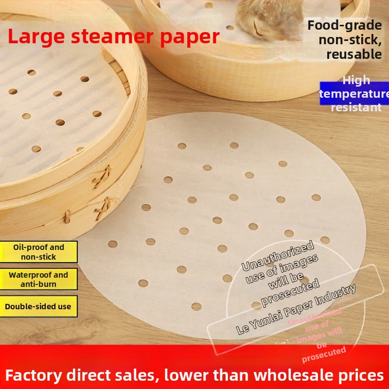 Jednorazový veľký papier na parenie pre domáce použitie, nelepivý silikónový papier na pečenie, vhodný na parenie a pečenie chleba a pečiva, potravinárskej kvality