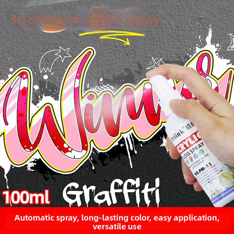 Akrilový sprej na vodnej báze pre olejomaľbu, pigment v spreji, 100 ml, veľká kapacita, detské DIY maľovanie, ekologické farbivo