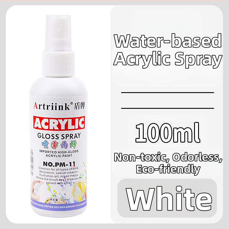 Akrilový sprej na vodnej báze pre olejomaľbu, pigment v spreji, 100 ml, veľká kapacita, detské DIY maľovanie, ekologické farbivo