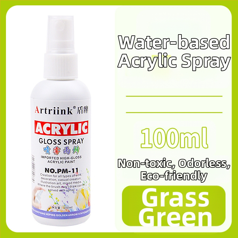Akrilový sprej na vodnej báze pre olejomaľbu, pigment v spreji, 100 ml, veľká kapacita, detské DIY maľovanie, ekologické farbivo