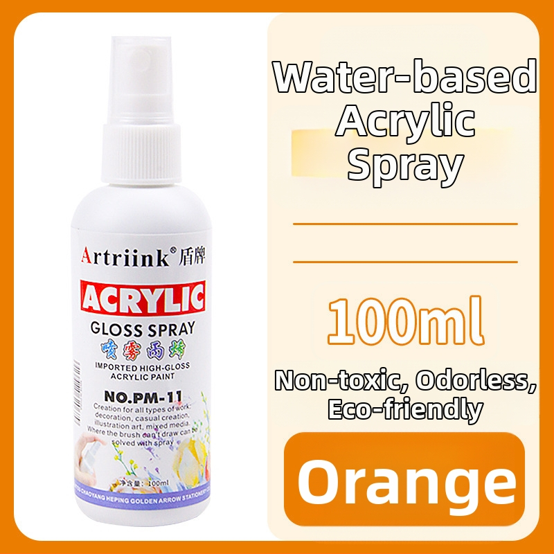 Akrilový sprej na vodnej báze pre olejomaľbu, pigment v spreji, 100 ml, veľká kapacita, detské DIY maľovanie, ekologické farbivo
