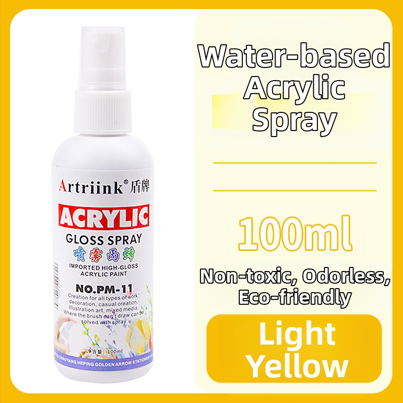 Akrilový sprej na vodnej báze pre olejomaľbu, pigment v spreji, 100 ml, veľká kapacita, detské DIY maľovanie, ekologické farbivo