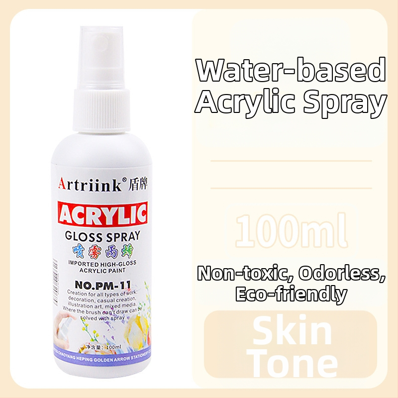 Akrilový sprej na vodnej báze pre olejomaľbu, pigment v spreji, 100 ml, veľká kapacita, detské DIY maľovanie, ekologické farbivo