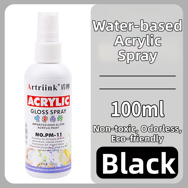 Akrilový sprej na vodnej báze pre olejomaľbu, pigment v spreji, 100 ml, veľká kapacita, detské DIY maľovanie, ekologické farbivo