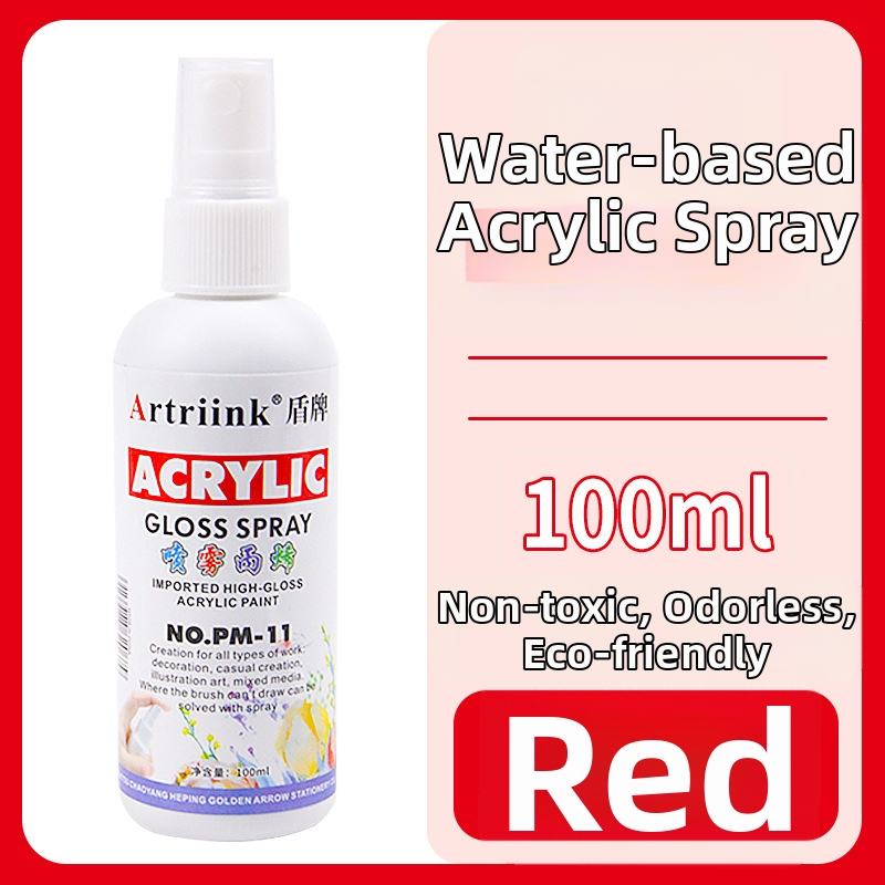 Akrilový sprej na vodnej báze pre olejomaľbu, pigment v spreji, 100 ml, veľká kapacita, detské DIY maľovanie, ekologické farbivo