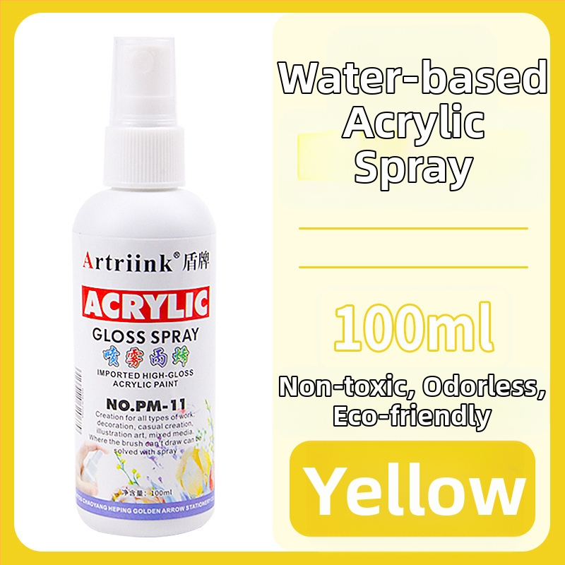Akrilový sprej na vodnej báze pre olejomaľbu, pigment v spreji, 100 ml, veľká kapacita, detské DIY maľovanie, ekologické farbivo