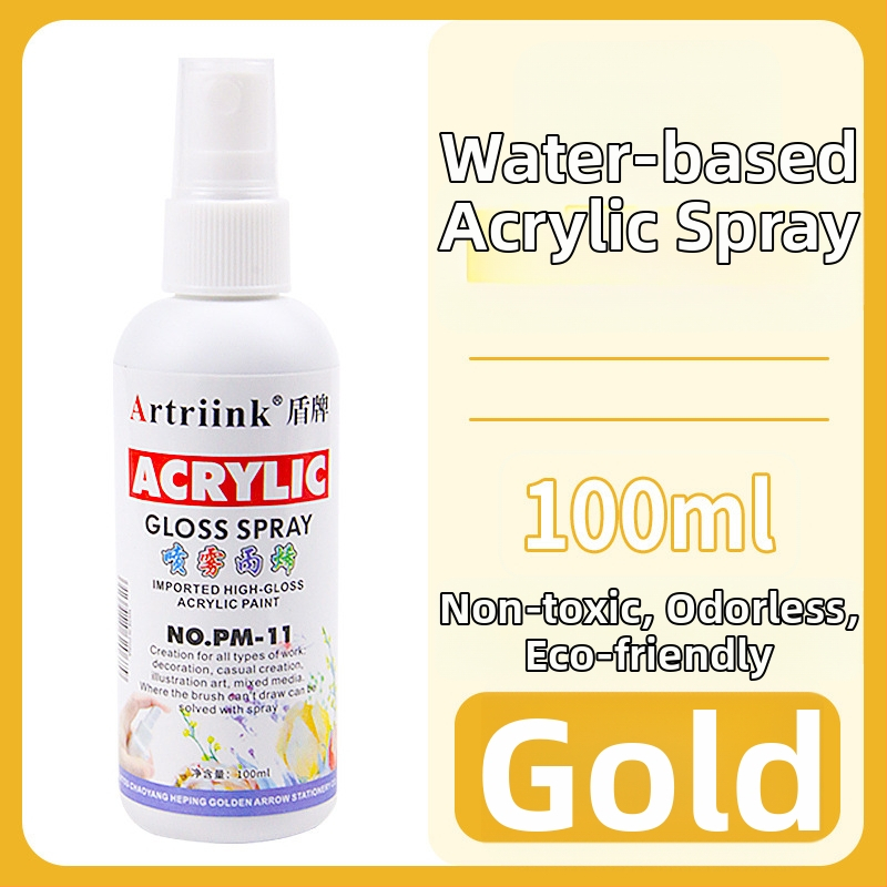 Akrilový sprej na vodnej báze pre olejomaľbu, pigment v spreji, 100 ml, veľká kapacita, detské DIY maľovanie, ekologické farbivo