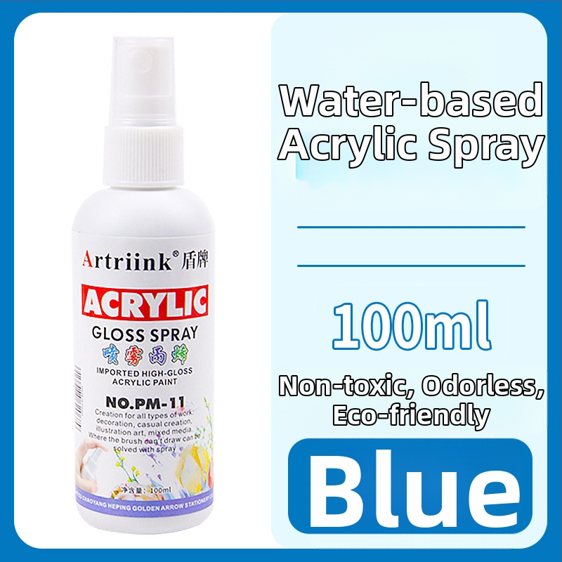 Akrilový sprej na vodnej báze pre olejomaľbu, pigment v spreji, 100 ml, veľká kapacita, detské DIY maľovanie, ekologické farbivo