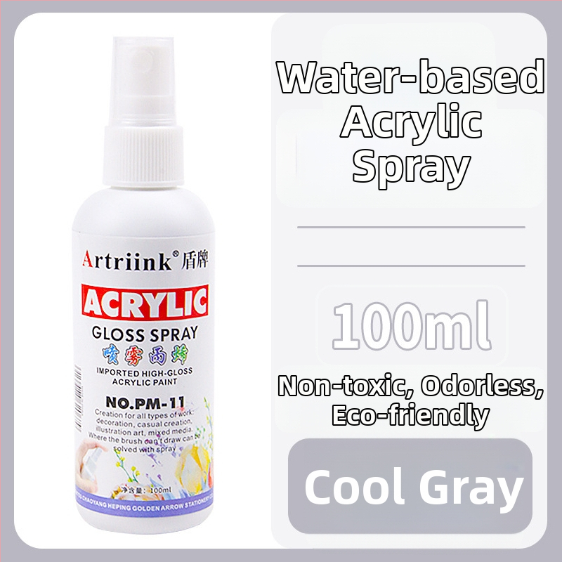 Akrilový sprej na vodnej báze pre olejomaľbu, pigment v spreji, 100 ml, veľká kapacita, detské DIY maľovanie, ekologické farbivo