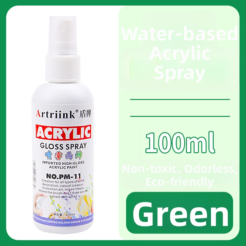 Akrilový sprej na vodnej báze pre olejomaľbu, pigment v spreji, 100 ml, veľká kapacita, detské DIY maľovanie, ekologické farbivo