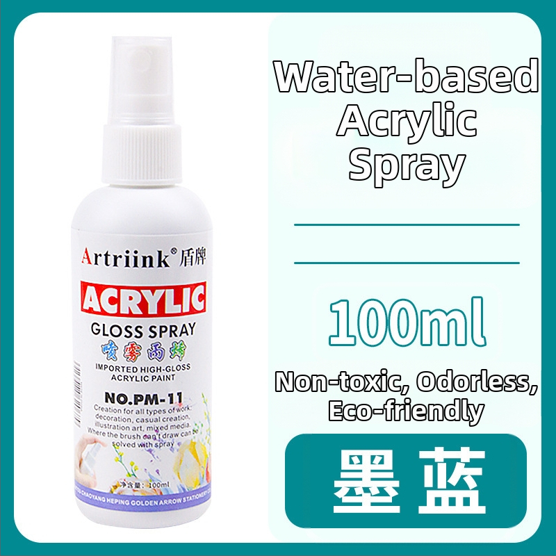 Akrilový sprej na vodnej báze pre olejomaľbu, pigment v spreji, 100 ml, veľká kapacita, detské DIY maľovanie, ekologické farbivo