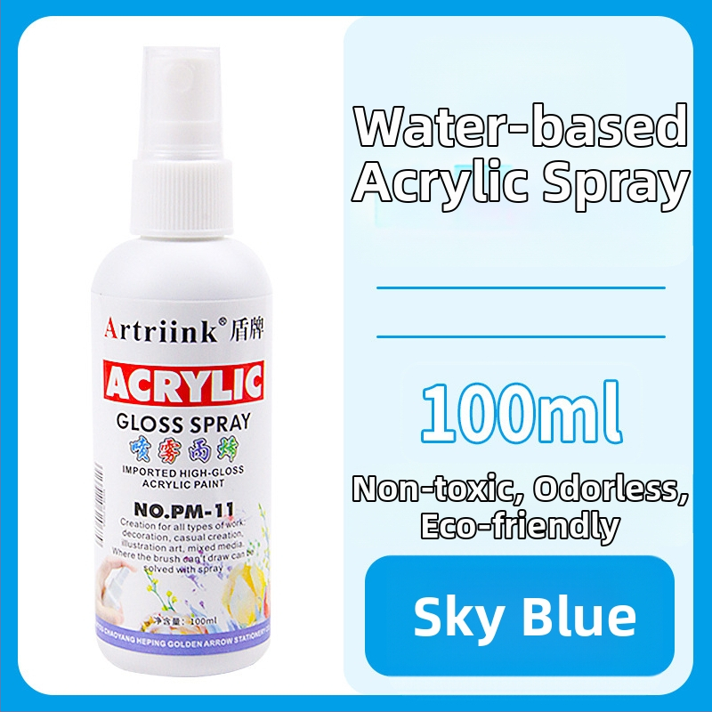 Akrilový sprej na vodnej báze pre olejomaľbu, pigment v spreji, 100 ml, veľká kapacita, detské DIY maľovanie, ekologické farbivo