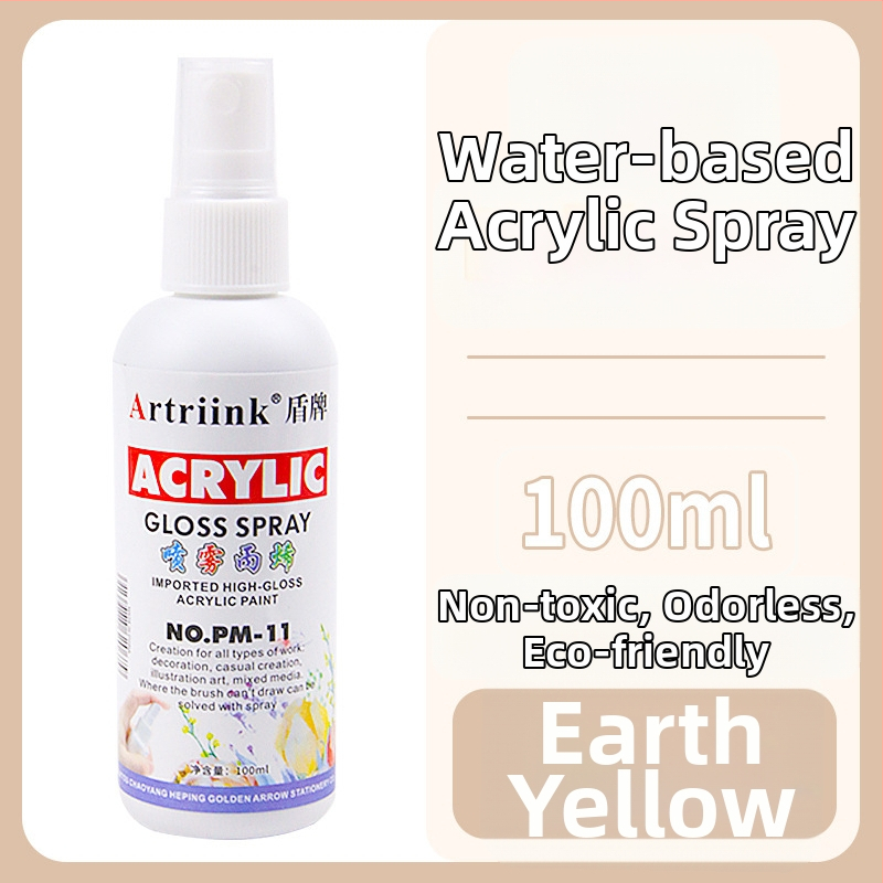 Akrilový sprej na vodnej báze pre olejomaľbu, pigment v spreji, 100 ml, veľká kapacita, detské DIY maľovanie, ekologické farbivo