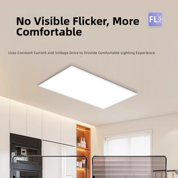 LED plochý panel svetla 600×600, plné spektrum, hliníkový panel na strop do kancelárie, kuchyne a kúpeľne