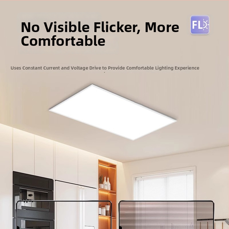 LED plochý panel svetla 600×600, plné spektrum, hliníkový panel na strop do kancelárie, kuchyne a kúpeľne