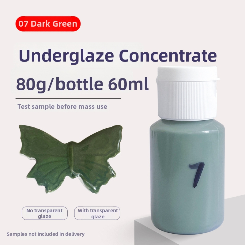 Hai Aohua Podglazúrny farbový koncentrát pre keramiku — pigment pod glazúru s strednou teplotou, maľovanie pod glazúrou, 60 ml