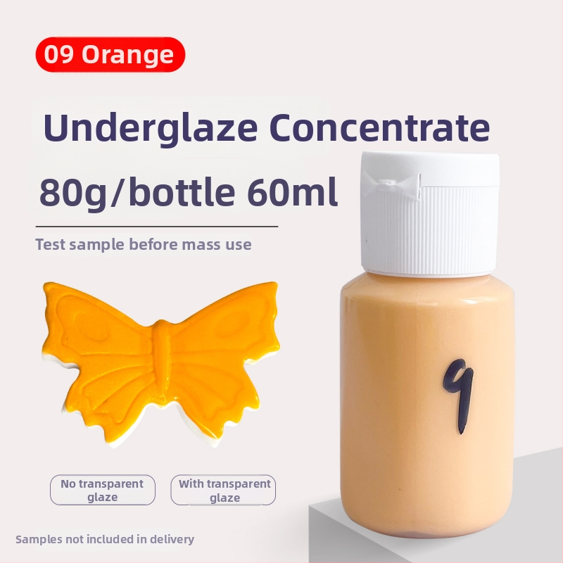 Hai Aohua Podglazúrny farbový koncentrát pre keramiku — pigment pod glazúru s strednou teplotou, maľovanie pod glazúrou, 60 ml
