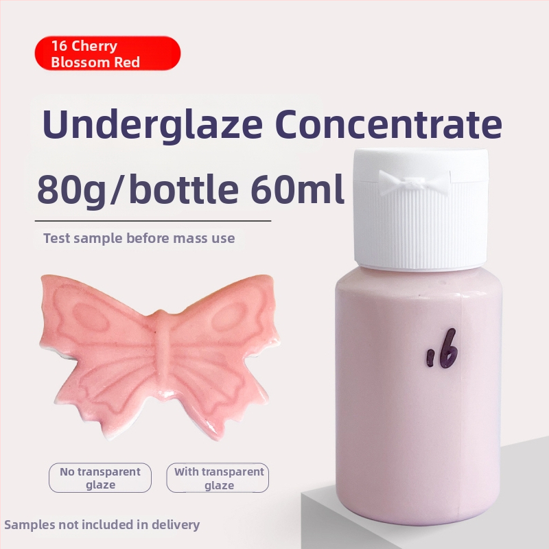 Hai Aohua Podglazúrny farbový koncentrát pre keramiku — pigment pod glazúru s strednou teplotou, maľovanie pod glazúrou, 60 ml