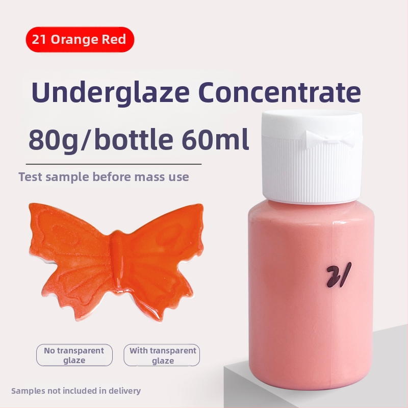 Hai Aohua Podglazúrny farbový koncentrát pre keramiku — pigment pod glazúru s strednou teplotou, maľovanie pod glazúrou, 60 ml