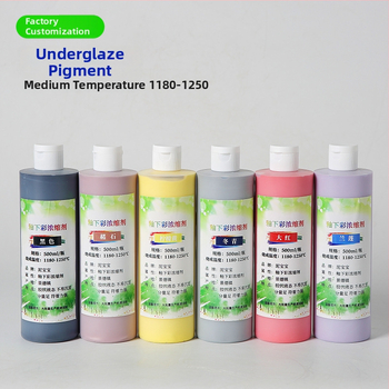 Podglazúrny keramický pigment – farbivo pre keramiku s strednou teplotou, približne 750 g, veľká fľaša, Jingdezhen koncentrovaná podglazúrna maľba