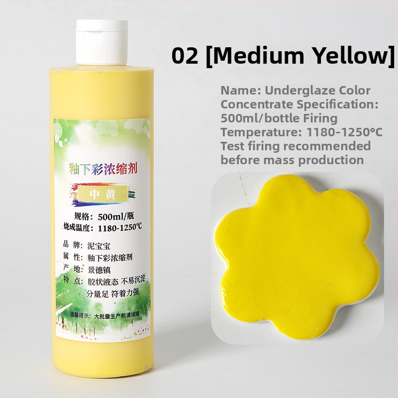 Podglazúrny keramický pigment – farbivo pre keramiku s strednou teplotou, približne 750 g, veľká fľaša, Jingdezhen koncentrovaná podglazúrna maľba