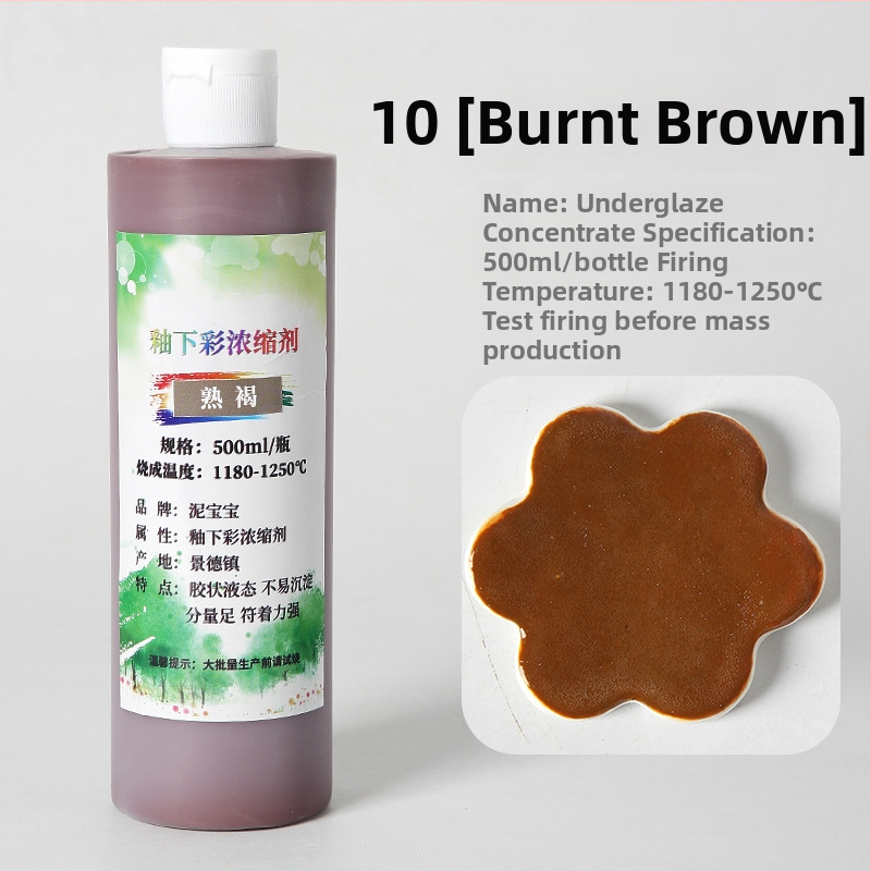 Podglazúrny keramický pigment – farbivo pre keramiku s strednou teplotou, približne 750 g, veľká fľaša, Jingdezhen koncentrovaná podglazúrna maľba