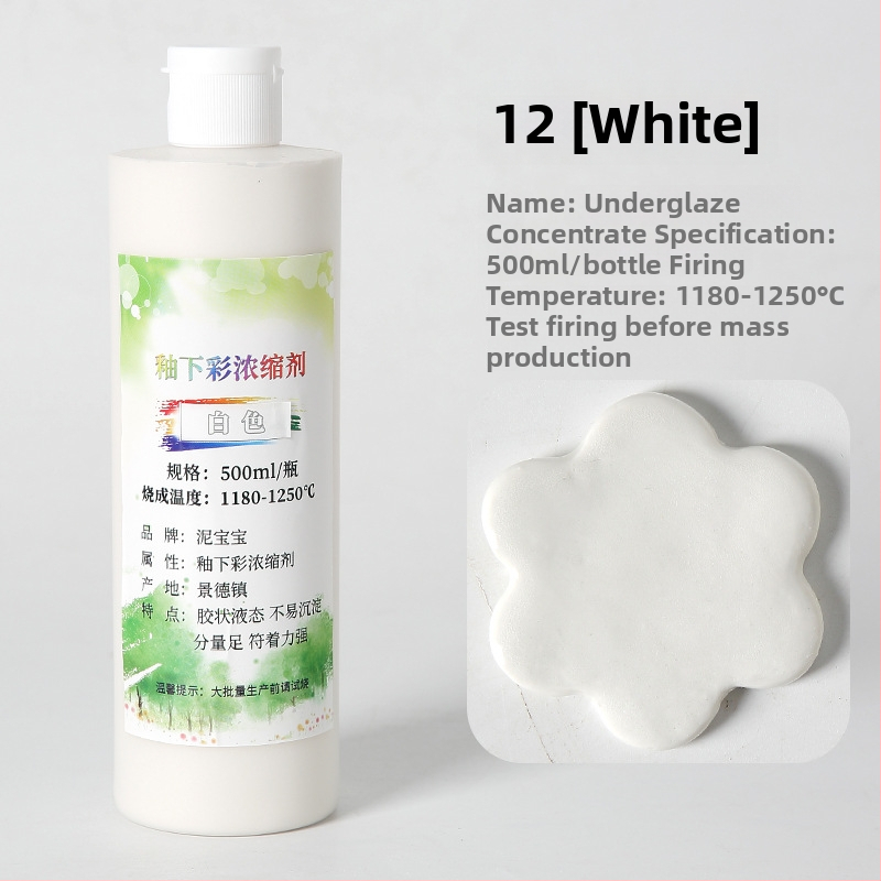 Podglazúrny keramický pigment – farbivo pre keramiku s strednou teplotou, približne 750 g, veľká fľaša, Jingdezhen koncentrovaná podglazúrna maľba