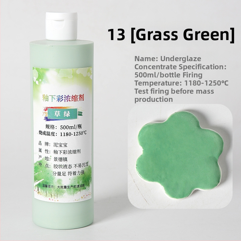Podglazúrny keramický pigment – farbivo pre keramiku s strednou teplotou, približne 750 g, veľká fľaša, Jingdezhen koncentrovaná podglazúrna maľba