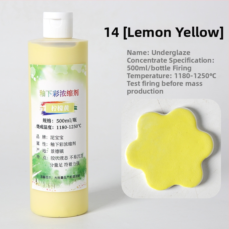 Podglazúrny keramický pigment – farbivo pre keramiku s strednou teplotou, približne 750 g, veľká fľaša, Jingdezhen koncentrovaná podglazúrna maľba