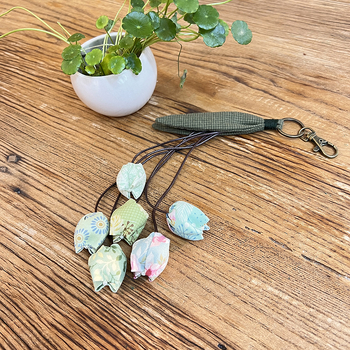 Ručne vyrobený DIY materiálny set pre dospelých začiatočníkov na vyšívanie — prívesok s tulipánom, autoprívesok, Lu výšivka, patchwork