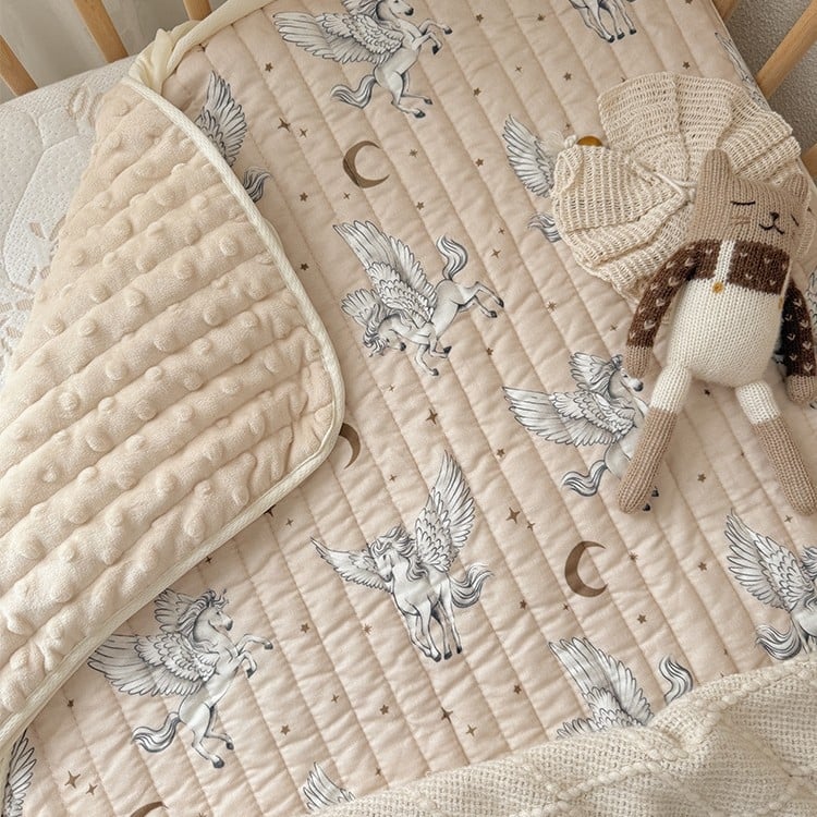 Detská plachta na postieľku s hrubšou výplňou matraca, 100% bavlna, Bean Velvet, trieda A