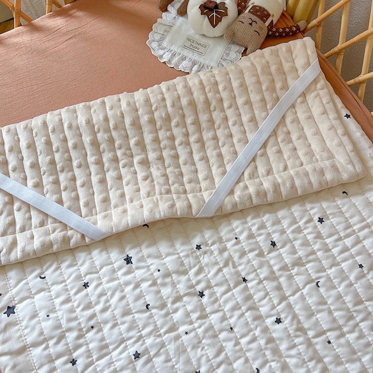 Detská plachta na postieľku s hrubšou výplňou matraca, 100% bavlna, Bean Velvet, trieda A