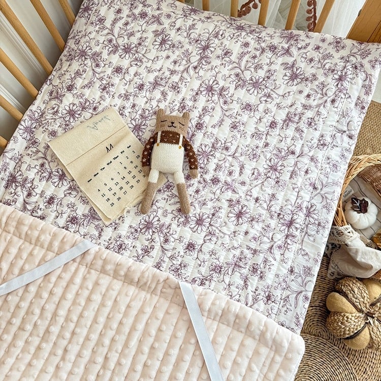 Detská plachta na postieľku s hrubšou výplňou matraca, 100% bavlna, Bean Velvet, trieda A